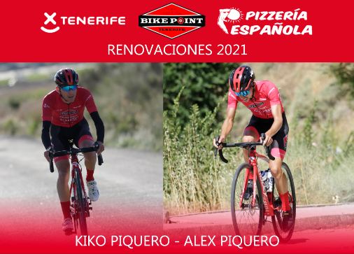 Los hermanos Piquero seguirán una temporada más en el Tenerife BikePoint Pizzería Española