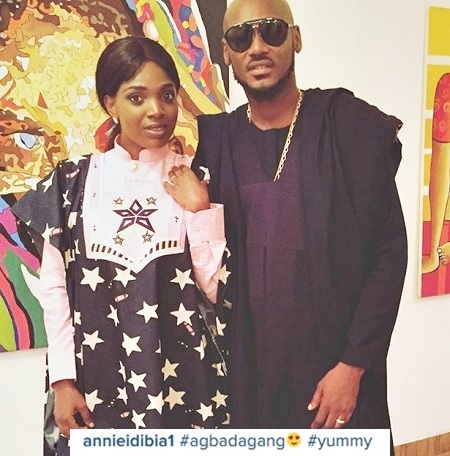 Celeb Couple, 2Baba & Annie Idibia Rock Agbada in Style for a Dinner (Photos)