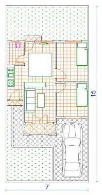 rumah minimalis denah rumah type 48/105