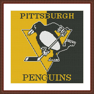 Pittsburgh Penquins cross stitch pattern - Tango Stitch