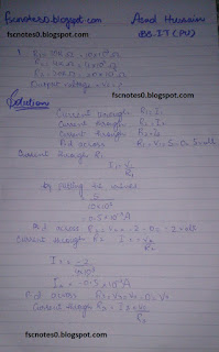 F.Sc ICS Notes: Physics XII: Chapter 18 Electronics Numerical Problems by Asad Hussain 4