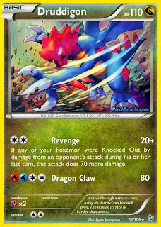 Druddigon Flashfire Pokemon Card