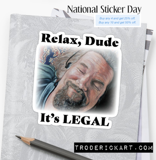 National Sticker Day promo for TRoderickArt