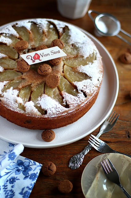 Upside down appel-speculaascake met kruidnoten & amandelspijs