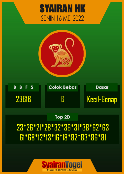 Syairan HK 16 Mei 2022 Syairan HK 16 Mei 2022