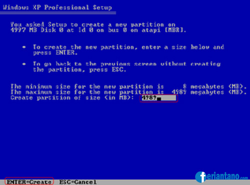 Cara Install Windows XP Lengkap Dengan Gambar