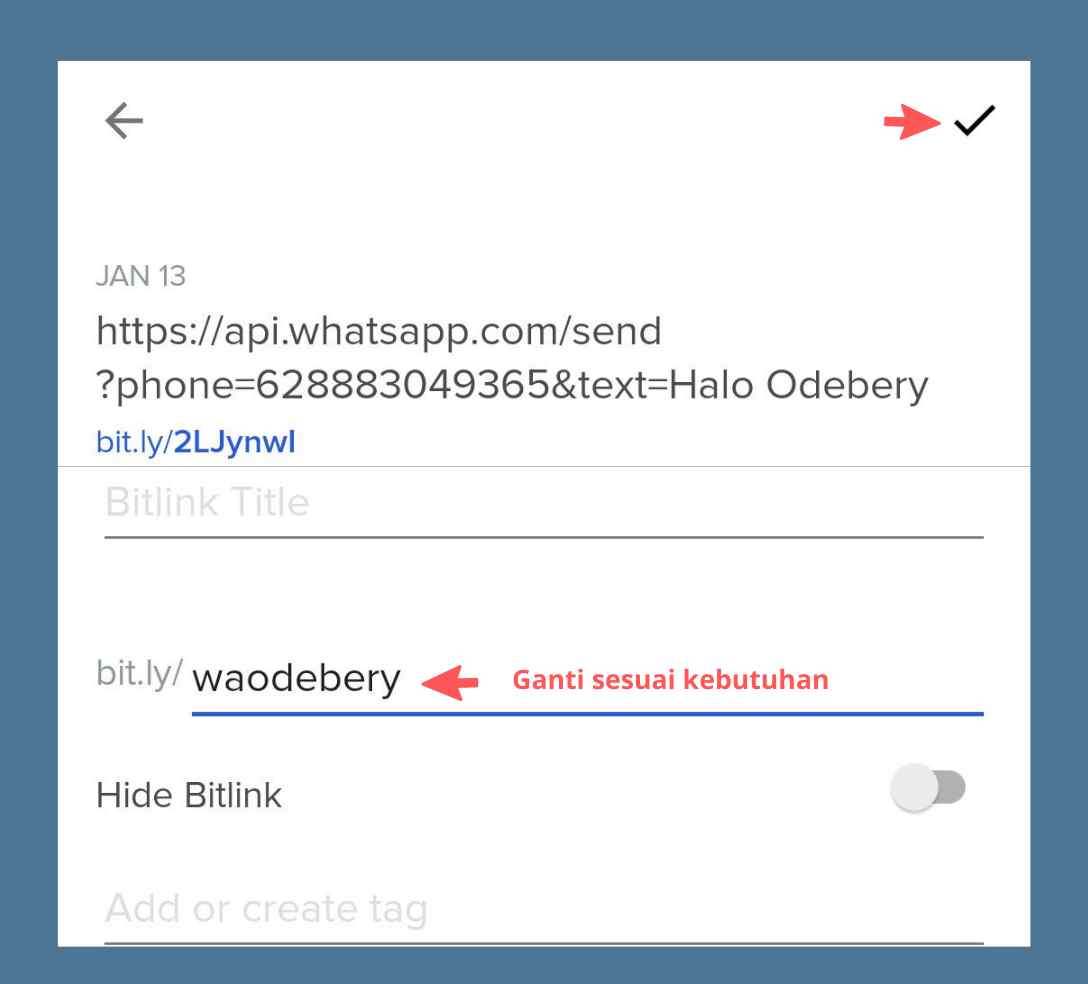 Cara membuat link whatsapp