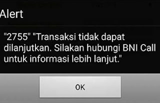 Penyebab Kode 2755 BNI Internet Banking Saat Transfer