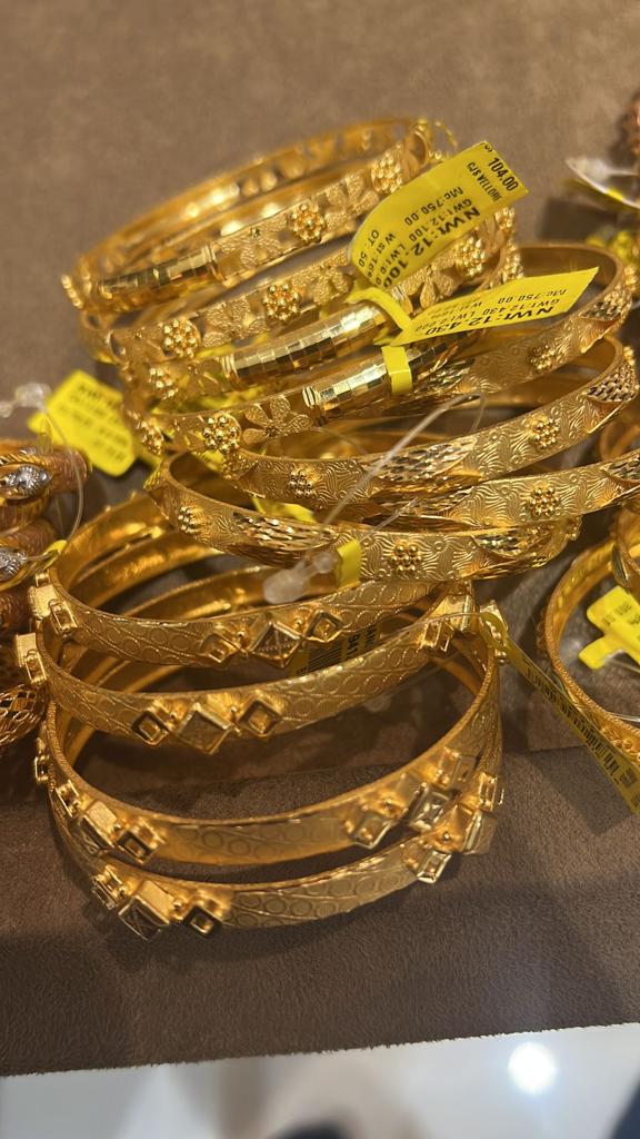 Latest Machine Gold Bangles Designs Simple And Beautiful For Dailywear Light Weight