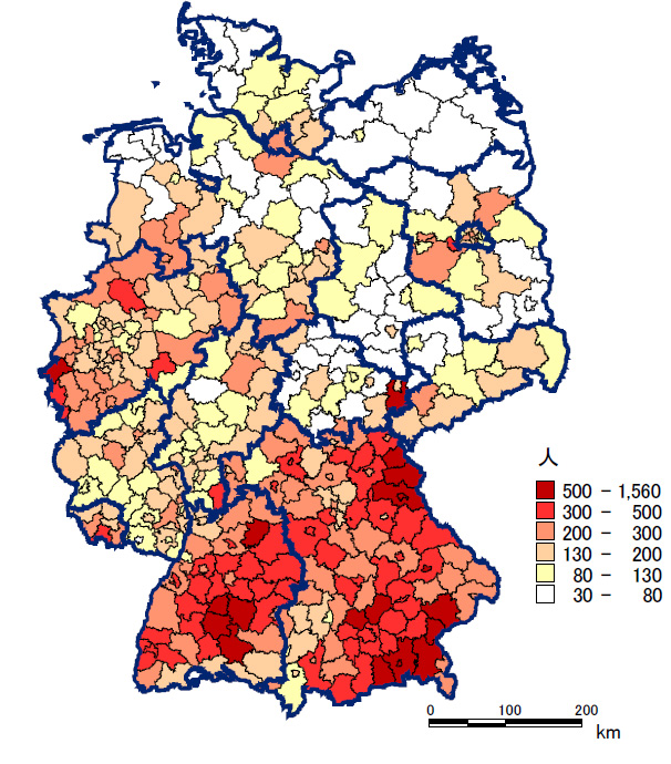 てくてく地理散歩 ドイツにおける新型コロナ ウィルス