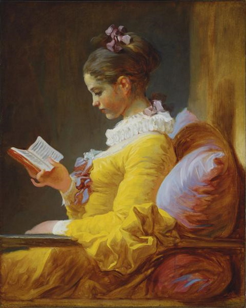 A Jovem Leitora, pintura de Jean-Honoré Fragonard. #PraCegoVer