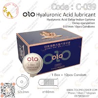 10Pcs OLO 0.01 Hyaluronic Acid Delay Indian Gamma Condom (Code : C-039)