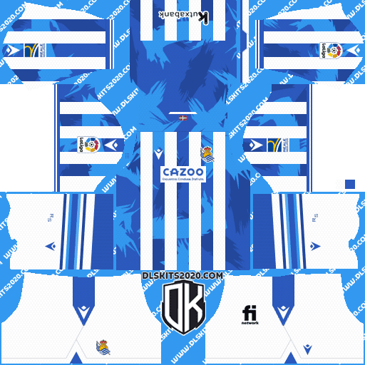 Real Sociedad DLS Kits 2022-2023 Macron - Kits Dream League Soccer 2019 (Home)