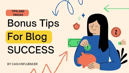 blue simple bonus tips for blog success social post