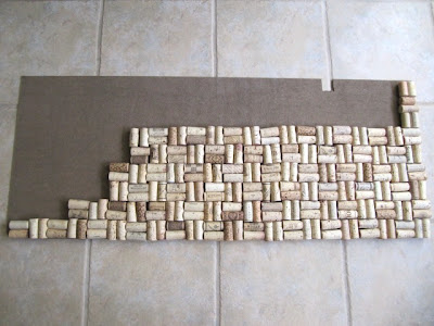 wine cork backsplash