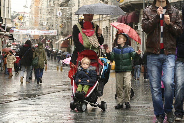 Ville, Neve, Anton and Matti on Istiklal Street