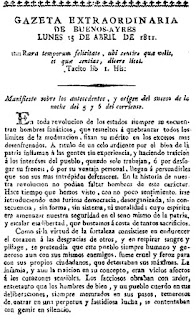 LA GAZETA REVOLUCIÓN DEL LOS ORILLEROS - 5 DE ABRIL DE 1811