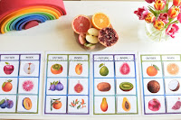 Fruit Unit:  Inside and Out Matching Activity