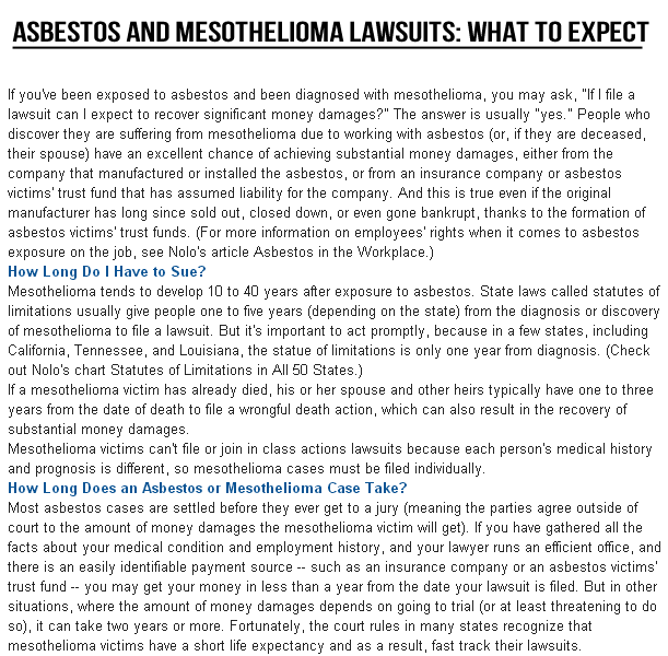 Nothing can replace average mesothelioma settlement Memories of your