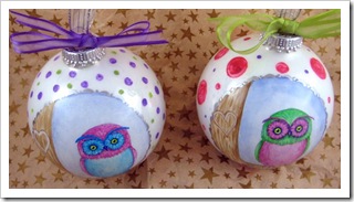 Pretty Little Owl Ornaments - top