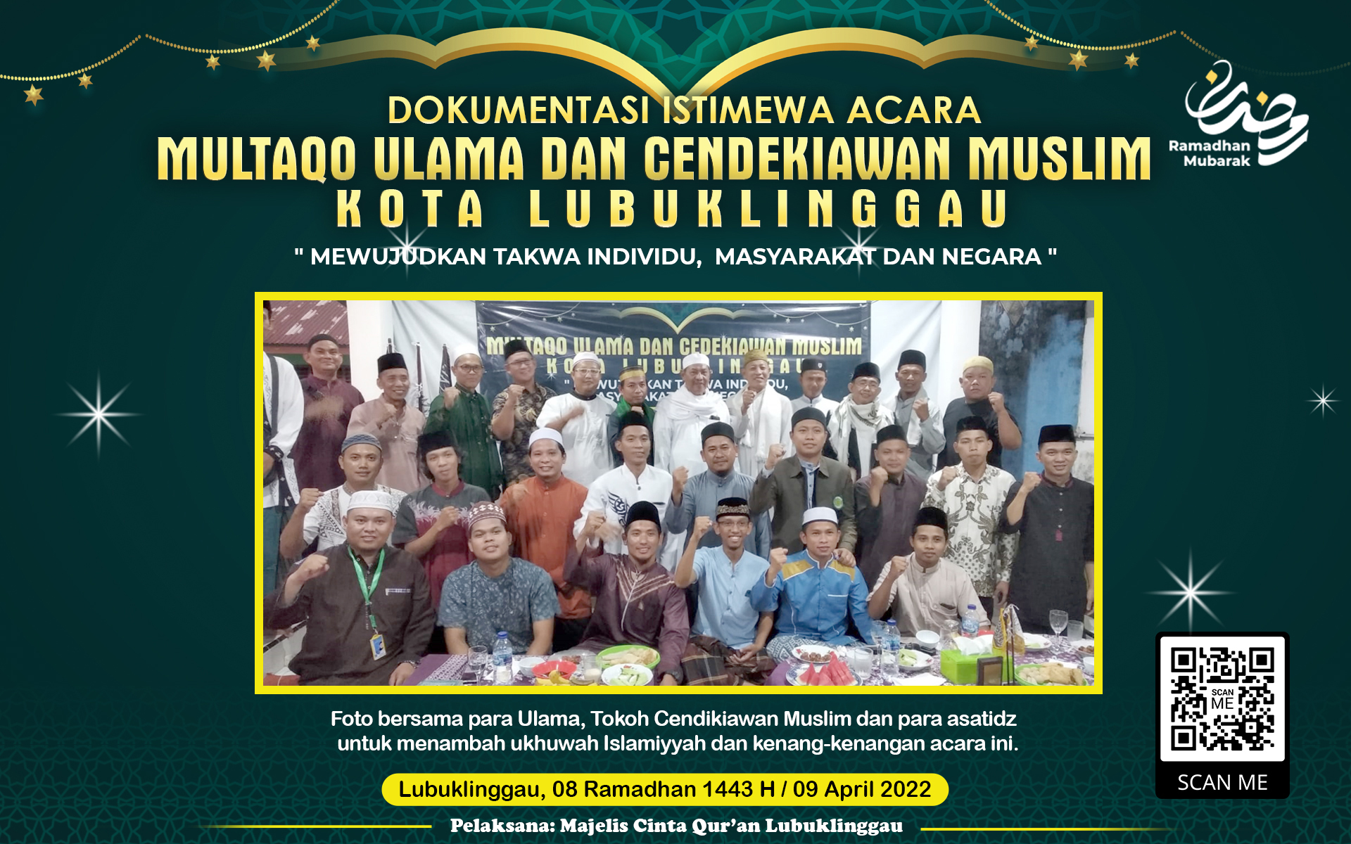Multaqo Ulama dan Cendekiawan Muslim Kota Lubuklinggau: Mewujudkan Takwa individu, Masyarakat dan Negara