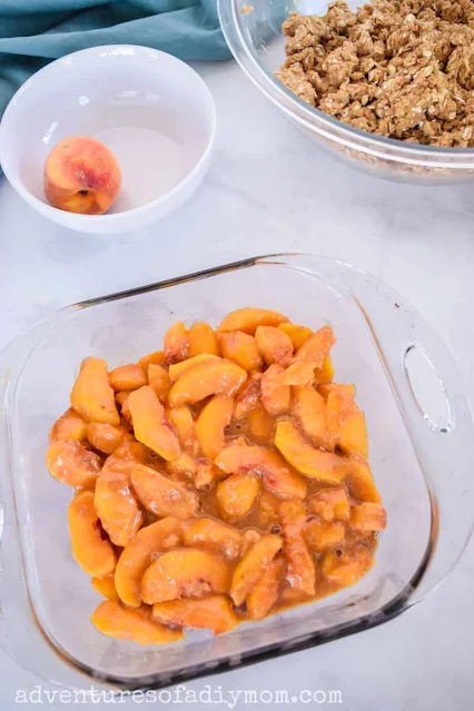 making peach crisp