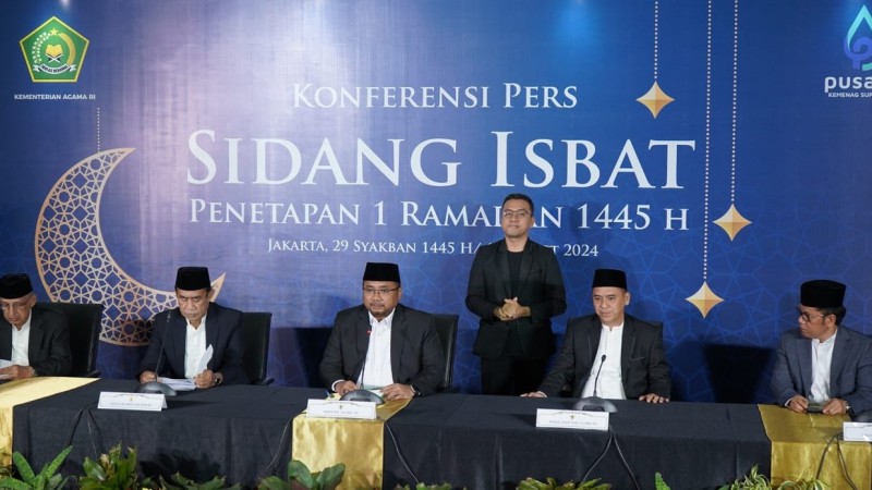 Pemerintah Tetapkan 1 Ramadan 1445 H/2024 M Jatuh pada Selasa 12 Maret 2024