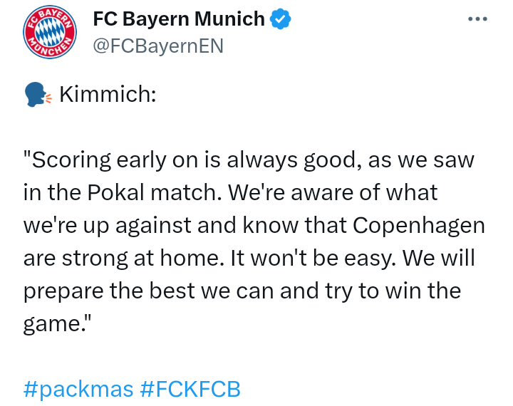 German midfielder, Joshua Kimmich, at a press conference ahead of the UEFA champions league 2023/24 match between FC Copenhagen and Bayern Munich in Denmark on Tuesday 3 October, 2023