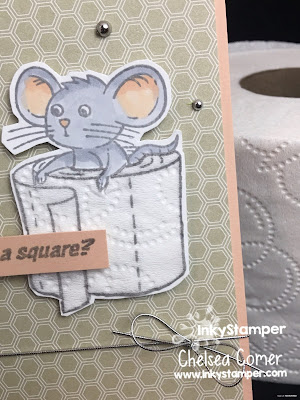 Stamping and paper piecing of Toilet Paper