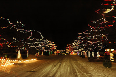 christmas snow lights