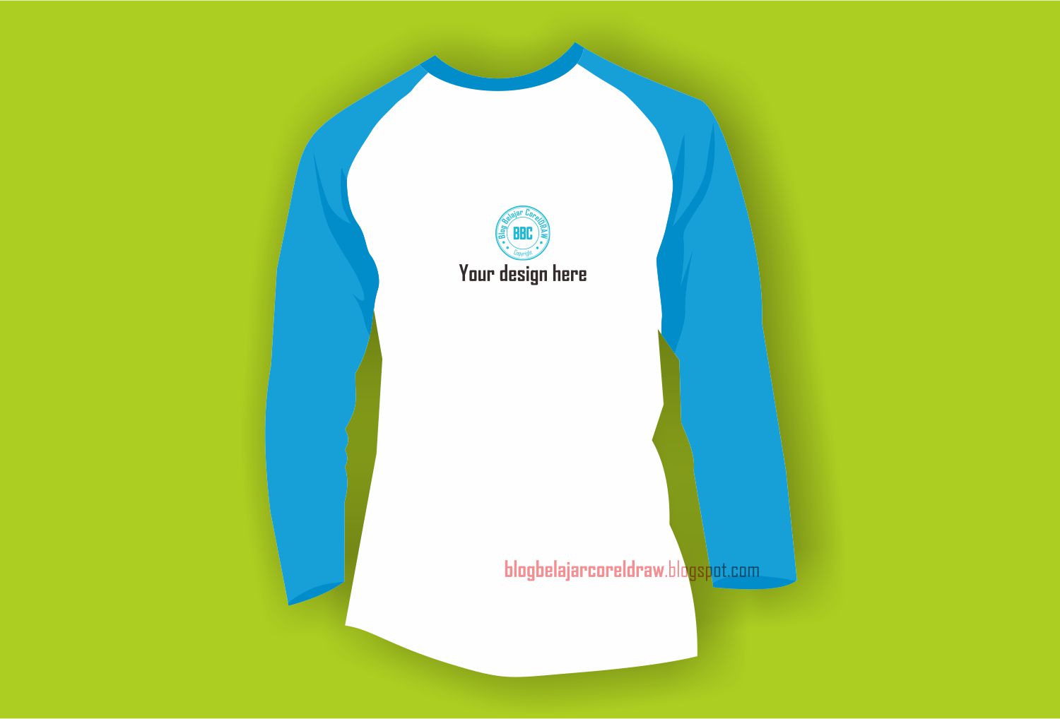 Desain Kaos Polos Lengan Panjang Format Vector CDR AI Desain Kaos Polos Lengan Panjang Format Vector CDR AI