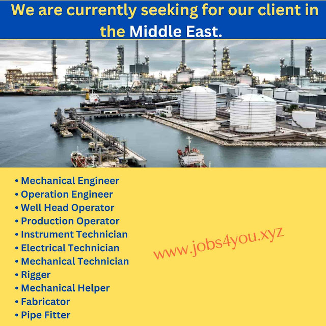 We are currently seeking for our client in the Middle East.