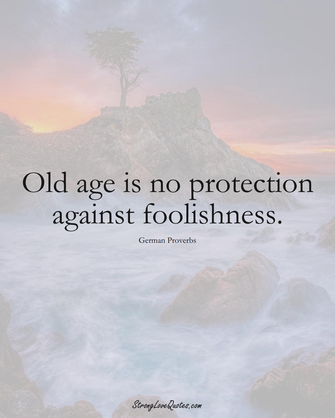 Old age is no protection against foolishness. (German Sayings);  #EuropeanSayings