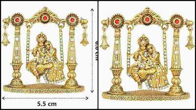 Radha Krishna Jhula Metal Statue