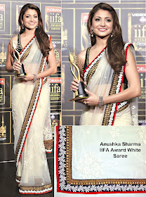 Anushka Sharma In Off White Saree At IIFA Awards