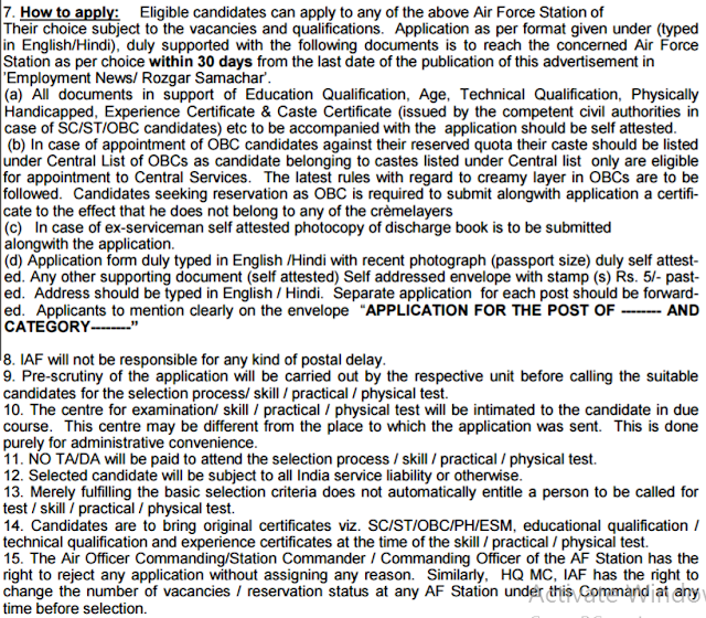 HQ Maintenance Command IAF Recruitment