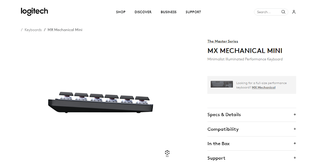 Optimize for Silence or Feedback Logitech MX Mechanical Mini Keyboard