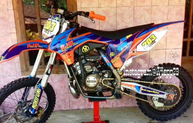 7 Contoh  Gambar Rangka Modifikasi Motor  Bebek Jadi Trail  