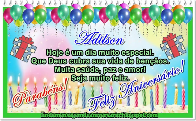 Blog lindamensagemdeaniversario.blogspot.com mensagem de aniversario adilson