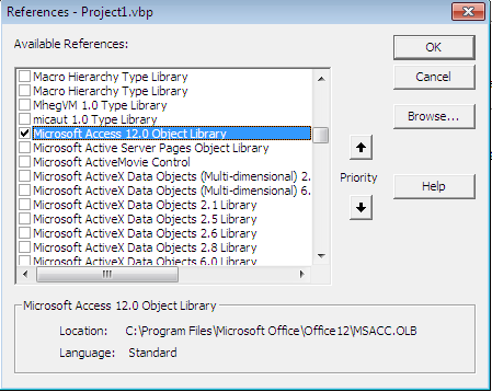 Cara Menghubungkan / Koneksi DataBase Access 2007 Dengan VB 6.0