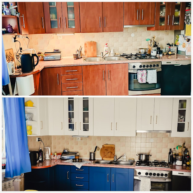 Najtańszy remont kuchni cz.1 malowanie szafek kuchennych przed i po