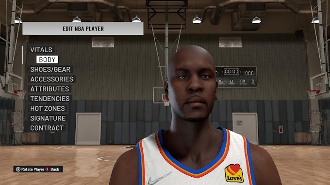 Gary Payton Cyberface by myth25 &white cool teeth converted by DoctahtobogganMD to NBA 2K22