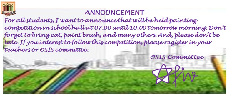 Contoh Announcement Tentang Volleyball Competition - Contoh O