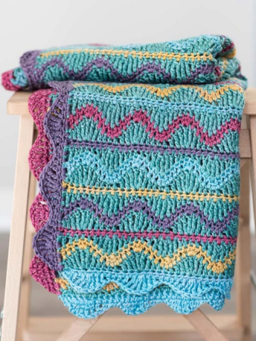 Squiggles Crochet Baby Blanket - Free Pattern 