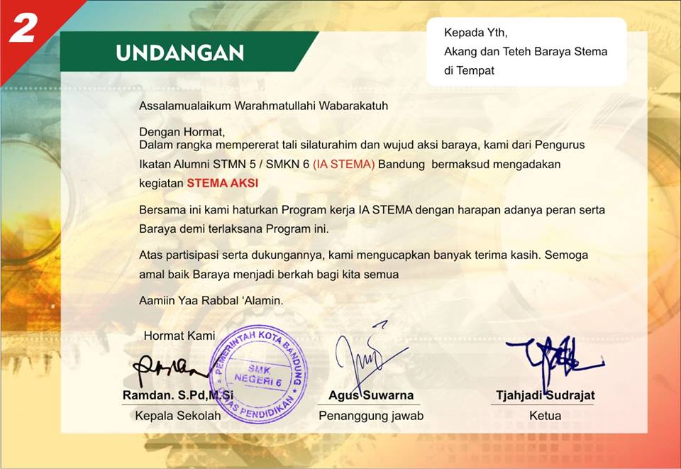 Ikatan Alumni STMN 5 & SMKN 6 Bandung: PROPOSAL PEMBUATAN 