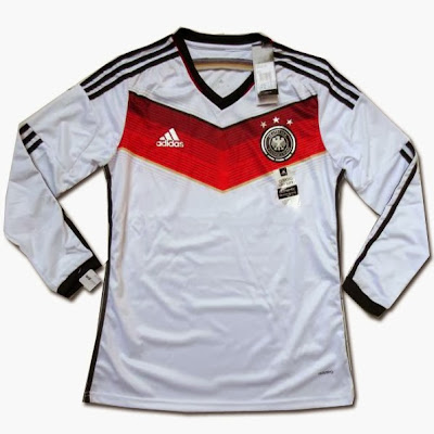 Jersey Bola Grade Ori Germany  Home Long Sleeve 2014 World Cup Brazil