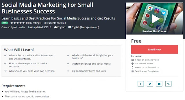 [100% Free] Social Media Marketing For Small Businesses Success