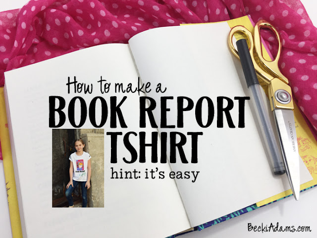 Creative Book Report tShirt by @jbckadams #bookreport #silhouettecameo #heattransfervinyl 