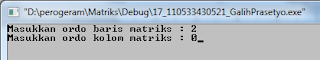 Transpose Matriks Inputan 3