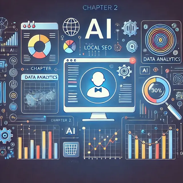 An AI tool interface displaying data analytics and graphical tools to improve Local SEO strategies.
